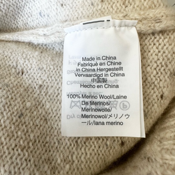 Madewell Womens Cream Merino Wool Boat Neck Button Shoulder Sweater Dress XS - Picture 7 of 7